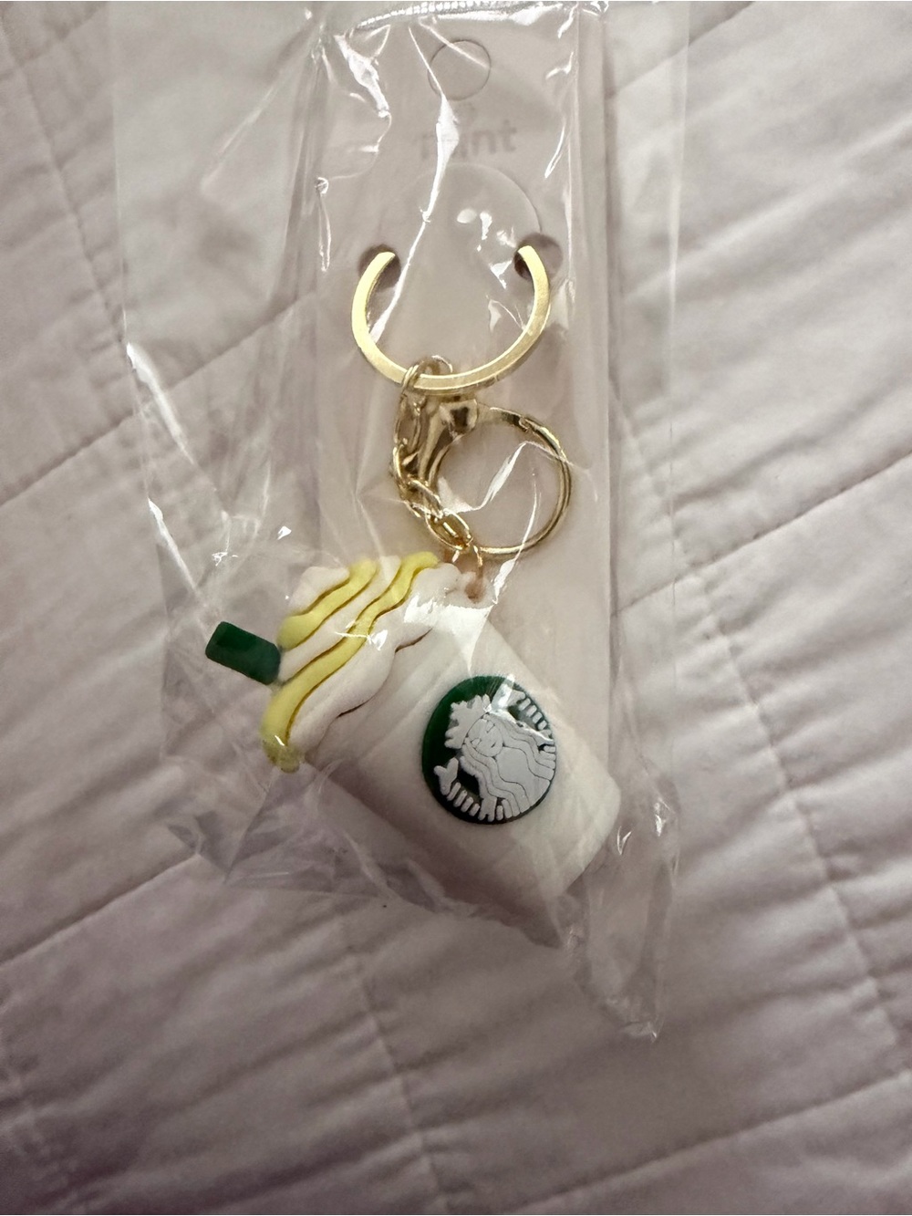 Starbucks ☕ Coffee Cup Purse Charm & Keychain – White
